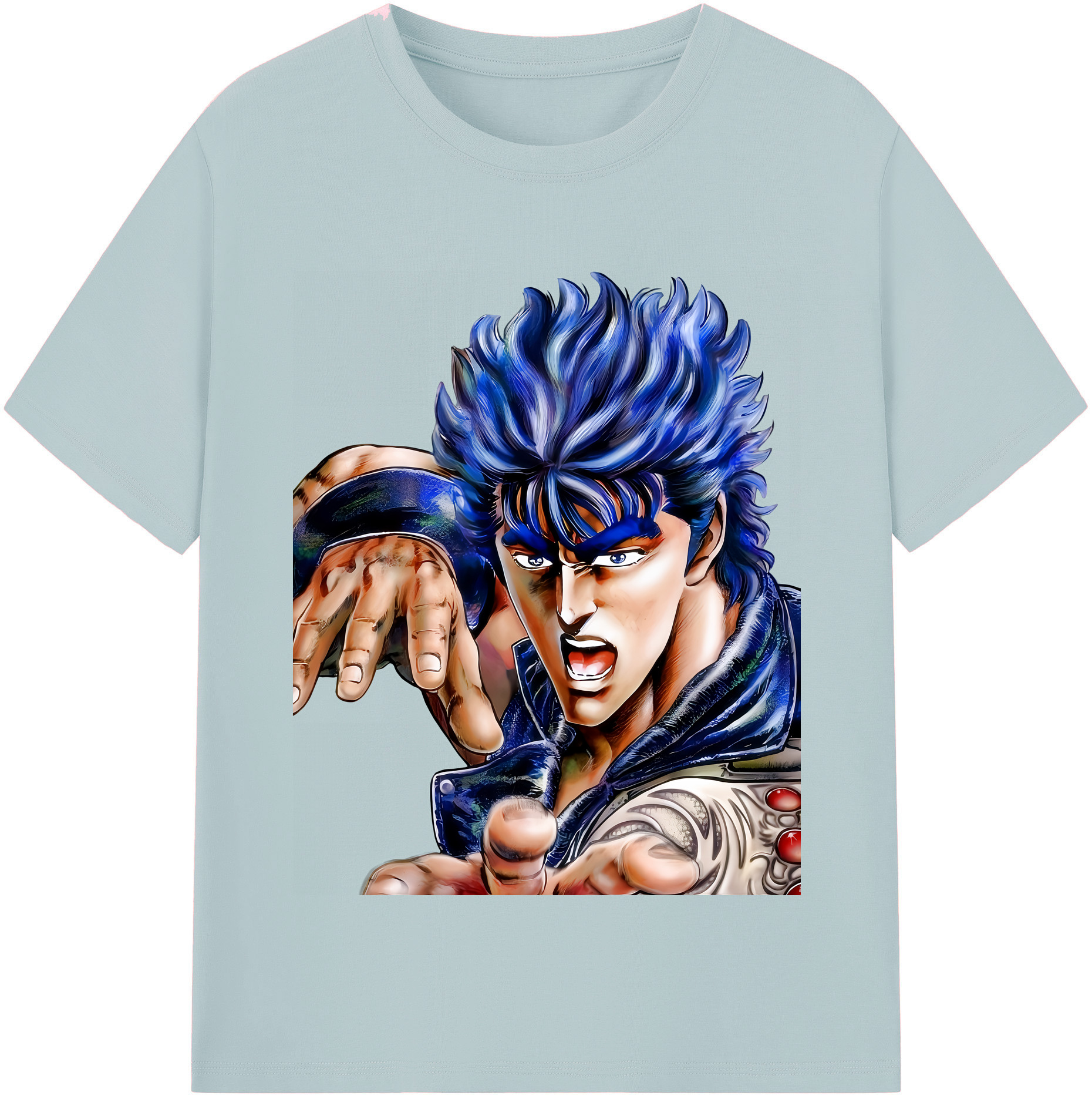 （画像用） 北斗の拳 Fist of the North Star 綿100％半袖Tシャツ（フロントプリント）